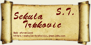 Sekula Trpković vizit kartica